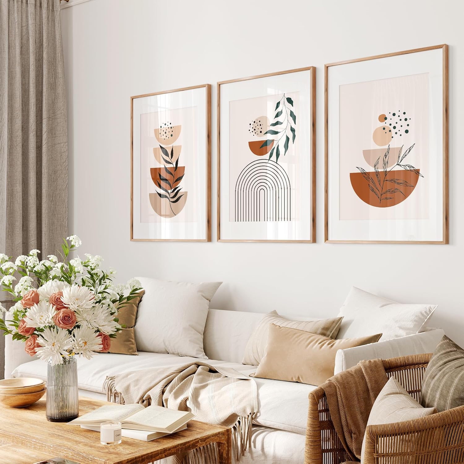 Lot de 3 Tableau Decoration Murale Affiche Décoration Chambre Maison Cousine - Poster Mural Tableaux Déco Boho Salon - 5