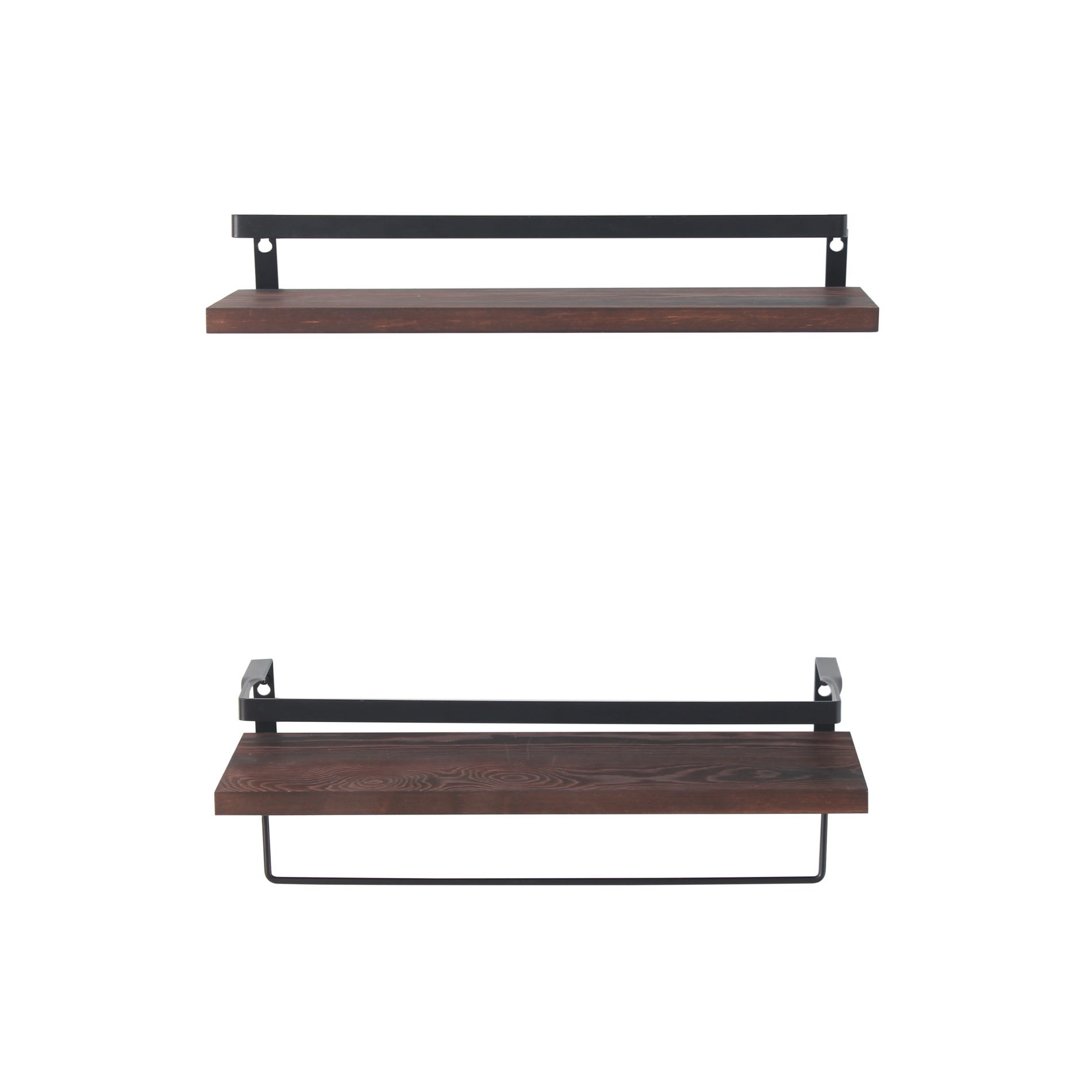 REBECCA MOBILI Set 2 Mensole Sospese In MDF Bianco – 100x25 Cm, Stile Moderno, Per Soggiorno, Camera, Libreria, Kit Fissaggio Incluso