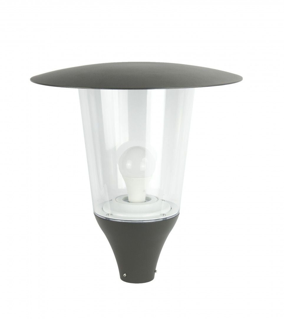 Latarnia ogrodowa Metis ciemnoszara 1xE27x100W IP65 wym: 46,7 x 44 x 44 cm aluminium SU-MA