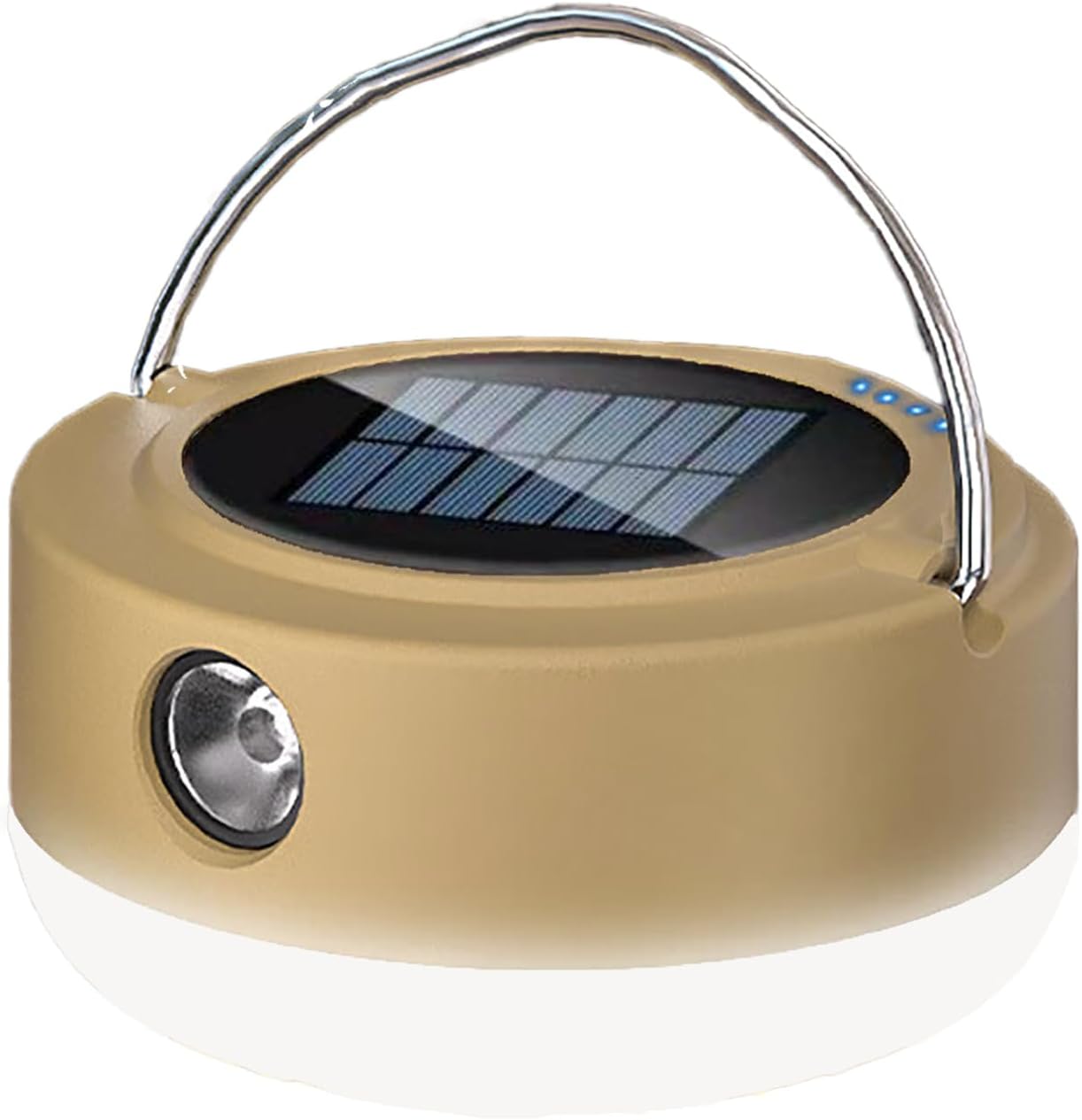 Latarka LED, solarna lampa kempingowa, oświetlenie zewnętrzne, wodoodporna lampa do namiotu, na przerwy w dostawie prądu i sytuacje awaryjne (khaki)