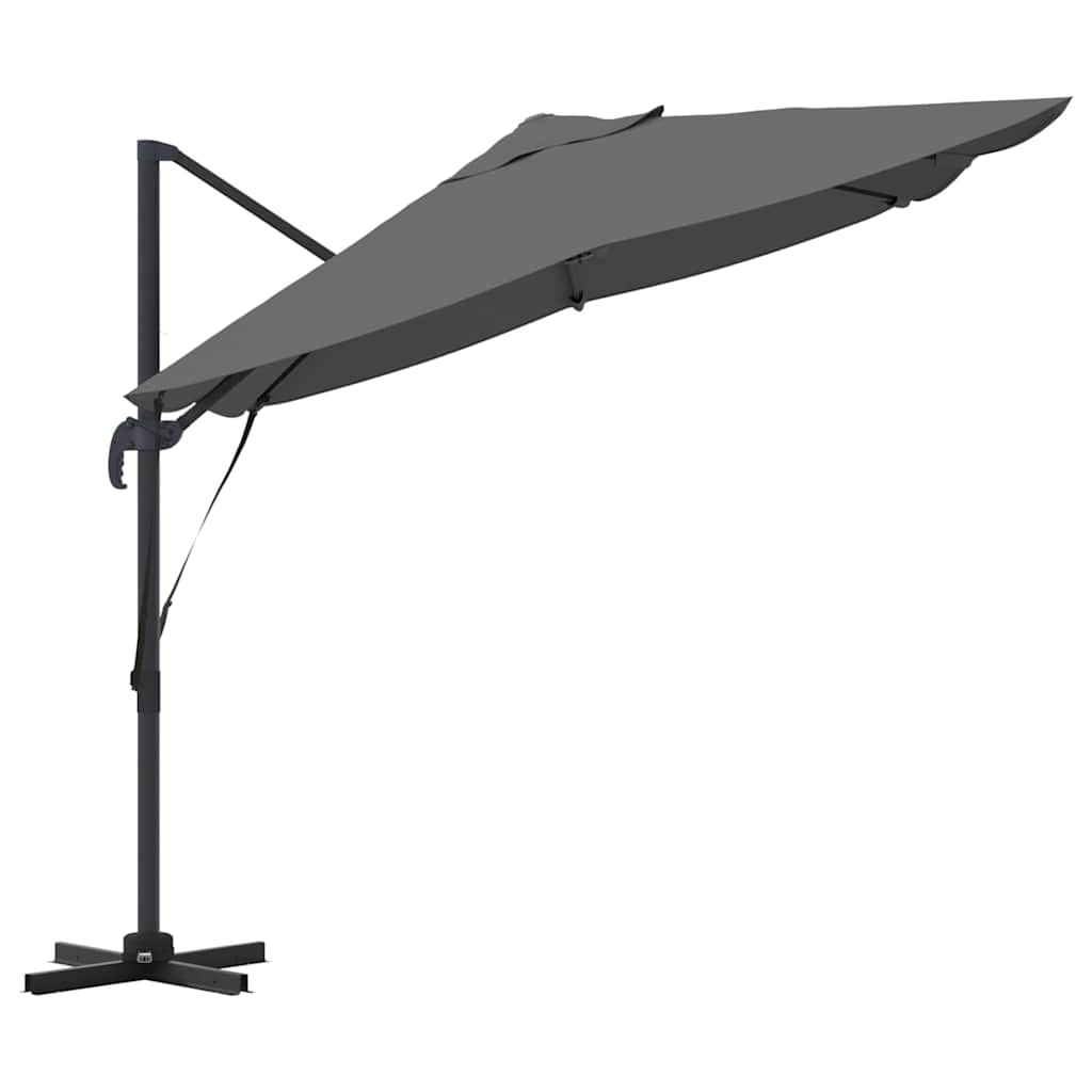 vidaXL Parasol Anthracite 351 x 250 x 260 cm Polyester et Aluminium - 6