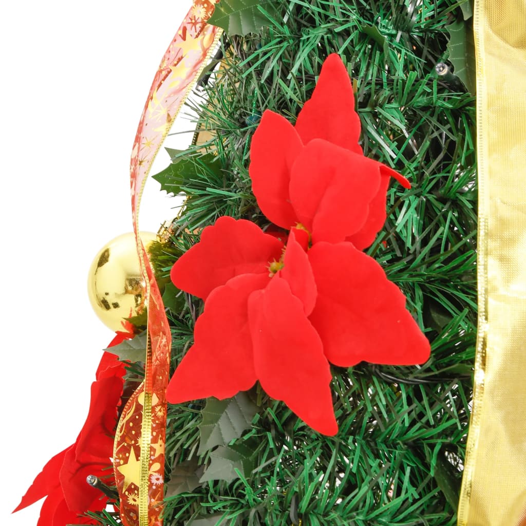 Sapin de Noël artificiel | Arbre de Noël | Décoration de Fête de Noël escamotable 100 LED vert 150 cm527228 - 6