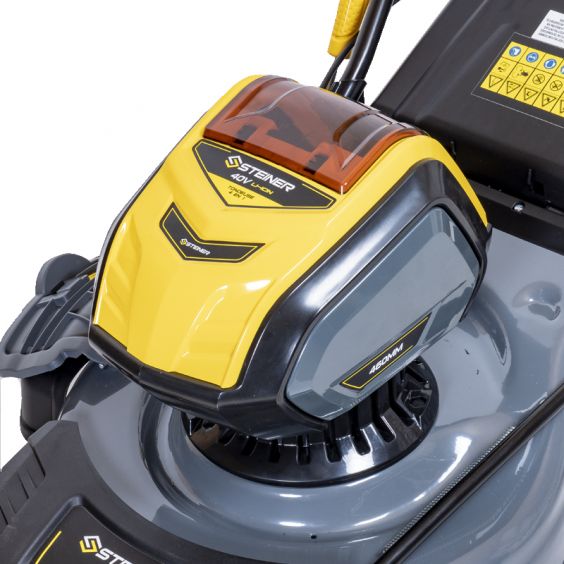 Tondeuse poussée 40V 46cm - 4 en 1- Mulching - 1 batterie 4Ah - 1 Chargeur 2A STEINER - 4
