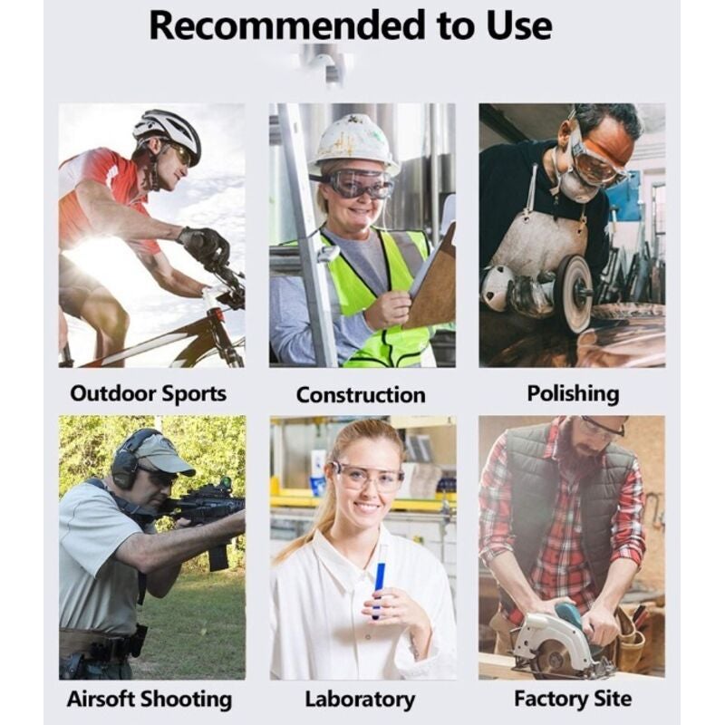 Gafas seguridad trabajo con antivaho y cinta para el cuello seguridad contra rayaduras adecuadas para el tiro cocina el laboratorio protección UV más - 5