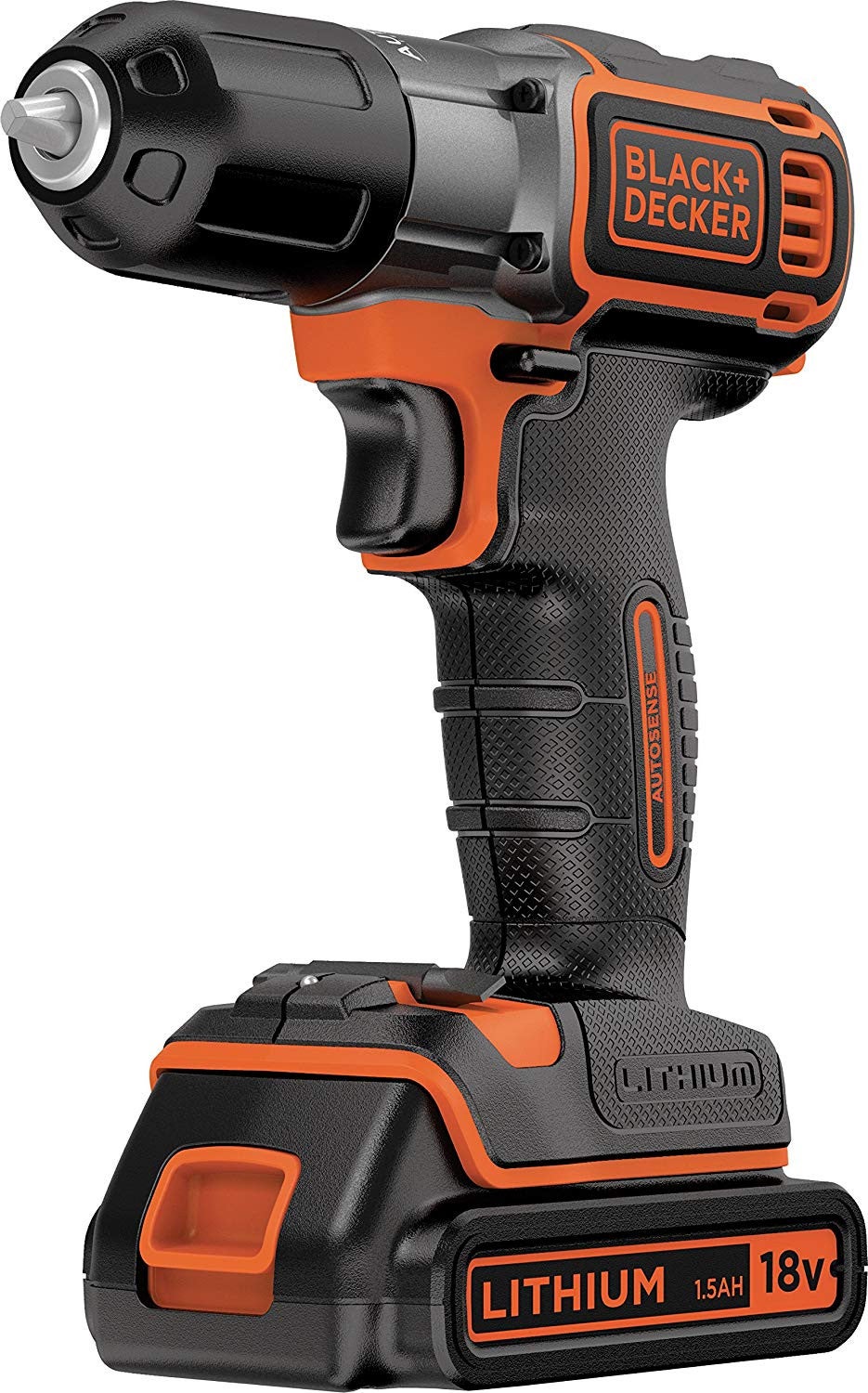 Black and Decker Perceuse sans fil Autosense 18V 1 5Ah Li Ion 16 28 Nm ASD18K QW BLACK DECKER Leroy Merlin