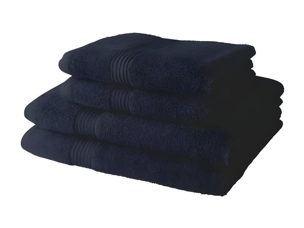 Lot de 2 serviettes de toilettes et 2 draps de bain coton uni ESSENTIAL - 4