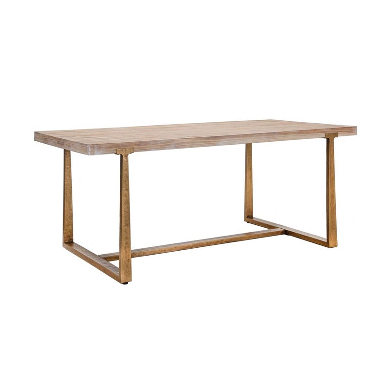 Stół do jadalni drewno i metal 90x180 cm styl industrialny Ankara