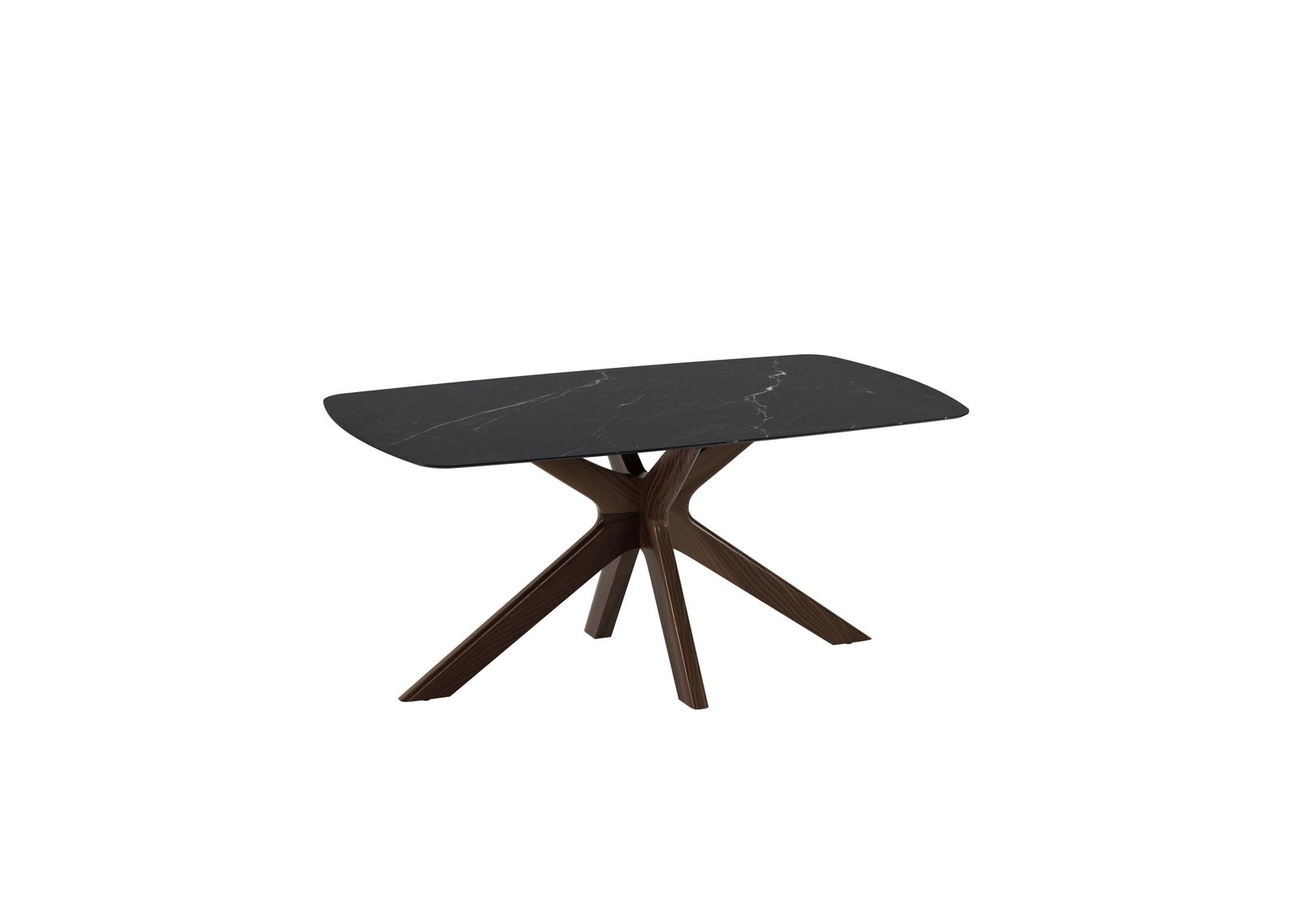 Gemini - Stół stały (180 x 90 x 76 cm) z czarnej ceramiki