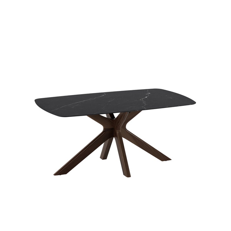 Gemini - Stół stały (180 x 90 x 76 cm) z czarnej ceramiki