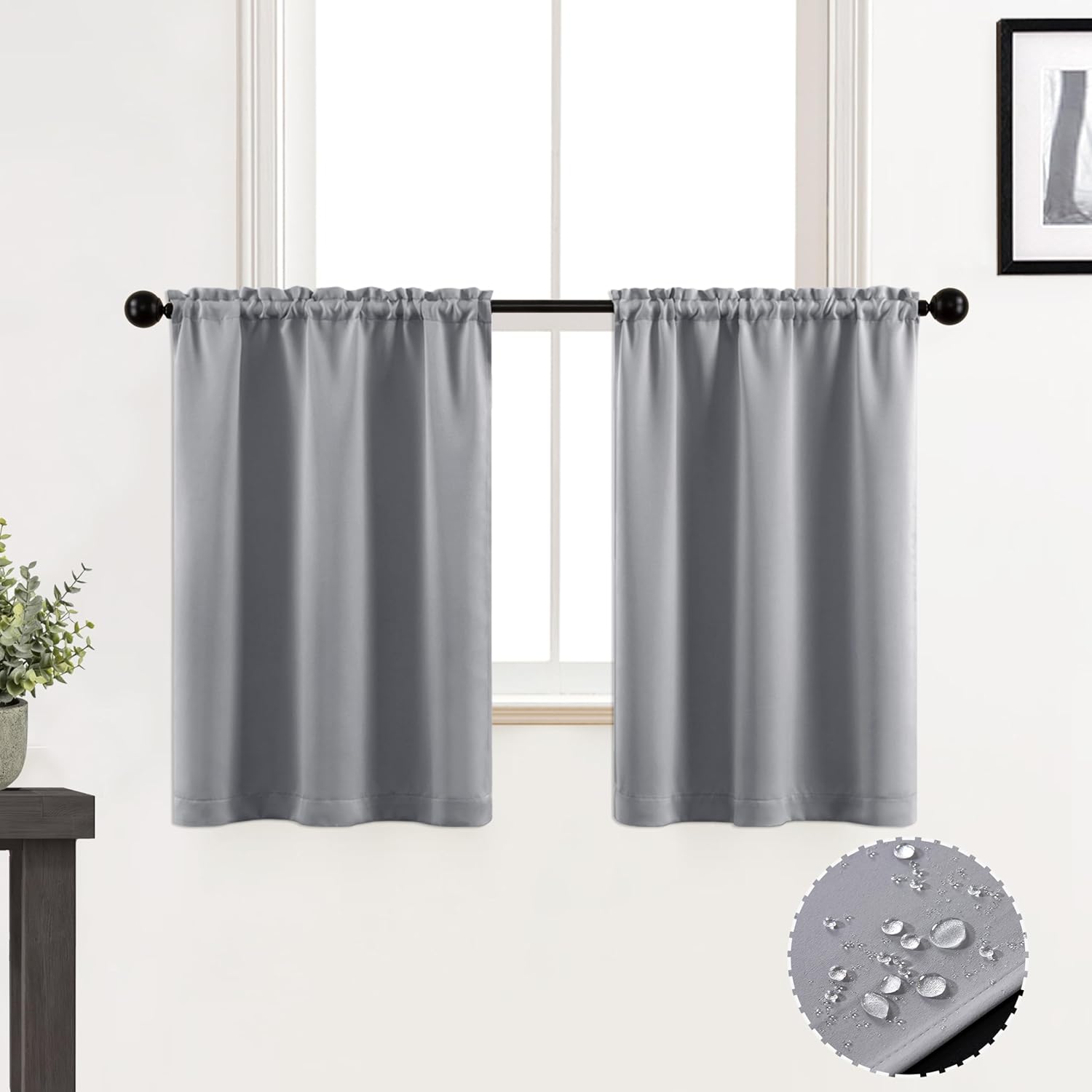Mantovana Per Cucina Halloween Fantasma - 137x45 Cm, Tasca Per Asta, Tessuto Misto Poliestere, Arancione E Nero