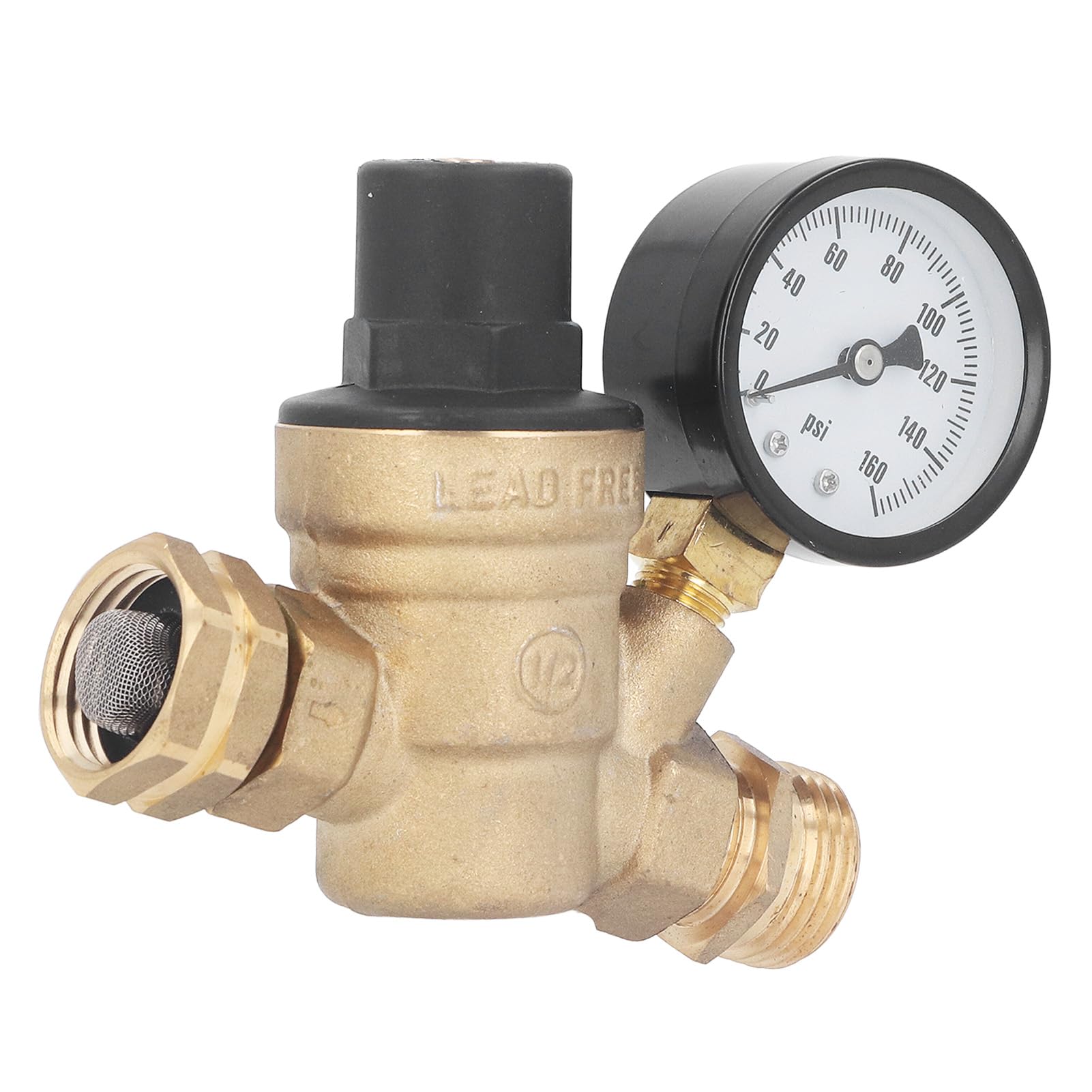 Riduttore Di Pressione Acqua 3/4'' Con Manometro E Filtro - Ottone - Regolabile 1-6 Bar - Foto 6