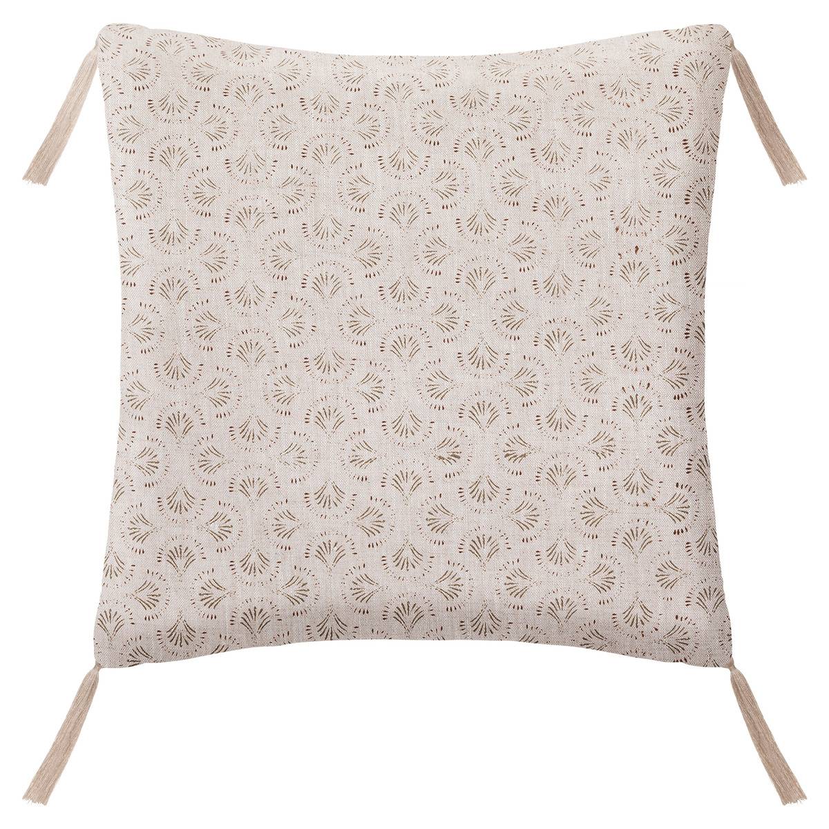 Cojín impreso linah lino lavado 40x40 cm - atmosphera créateur d'intérieur