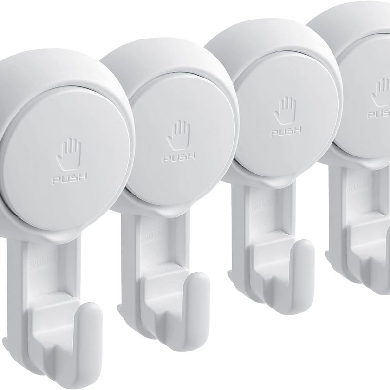 Zestaw 4 mocnych przyssawek próżniowych, udźwig 5 kg, wielokrotnego użytku, nadaje się do łazienki i kuchni