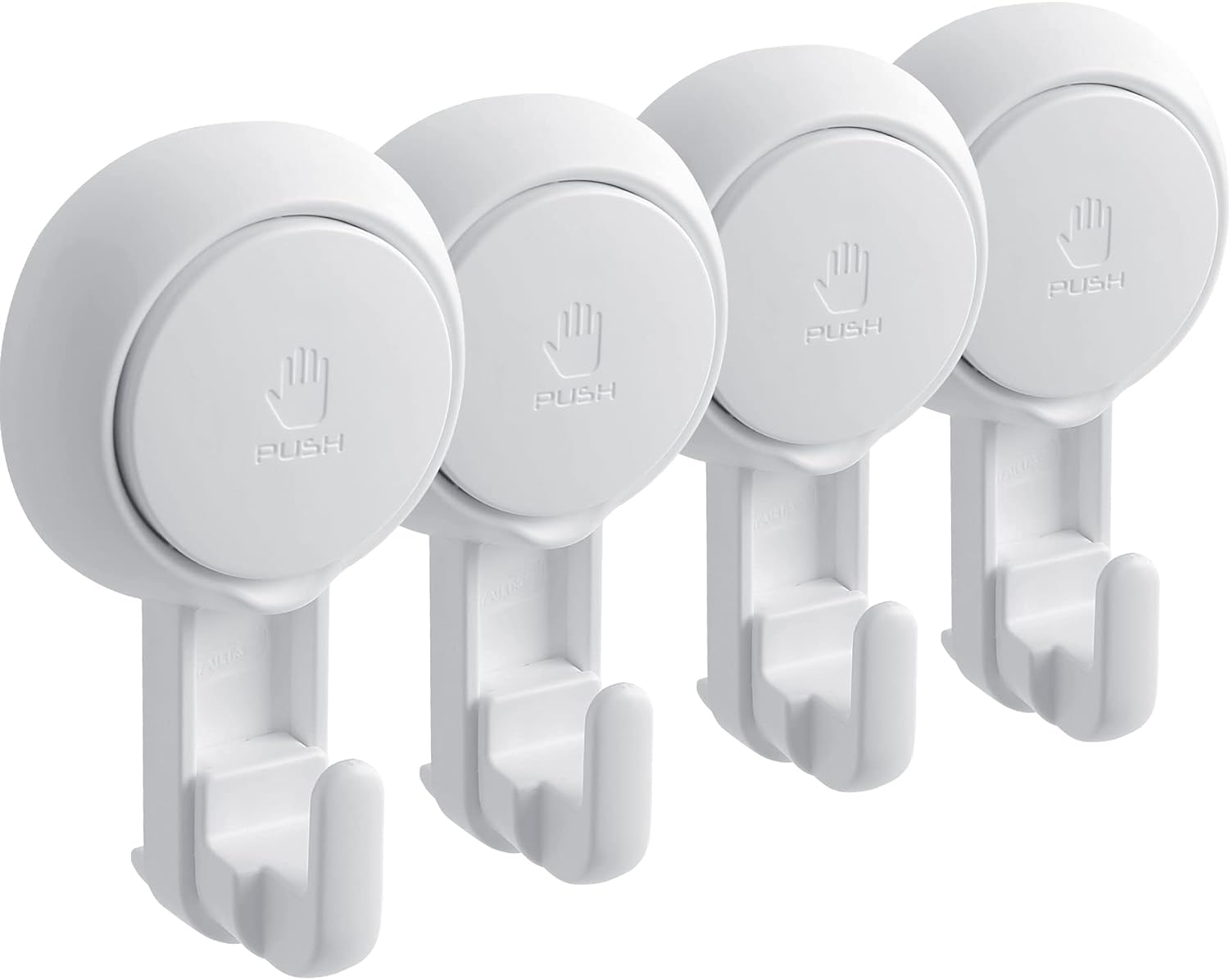 4 Ganchos De Ventosa Para Baño Y Cocina - Fuertes, Reutilizables Y Sin Perforar (negro)