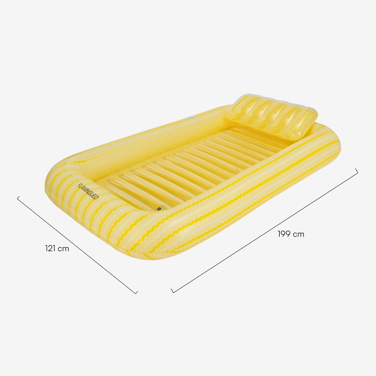 Flamingueo Piscina Insuflável Individual Com Porta Copos 200Cm Amarelo - 7