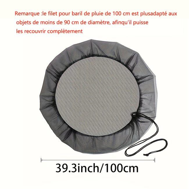Copertura a rete per secchio per la raccolta dell'acqua, protezione a rete, regolabile, con coulisse, per giardino, serbatoio dell'acqua, strumento per la raccolta della pioggia (95 cm Copertura a rete per secchio per la raccolta dell'acqua, protezione a rete, regolabile, con coulisse, per giardino, serbatoio dell'acqua, strumento per la raccolta della pioggia (95 cm