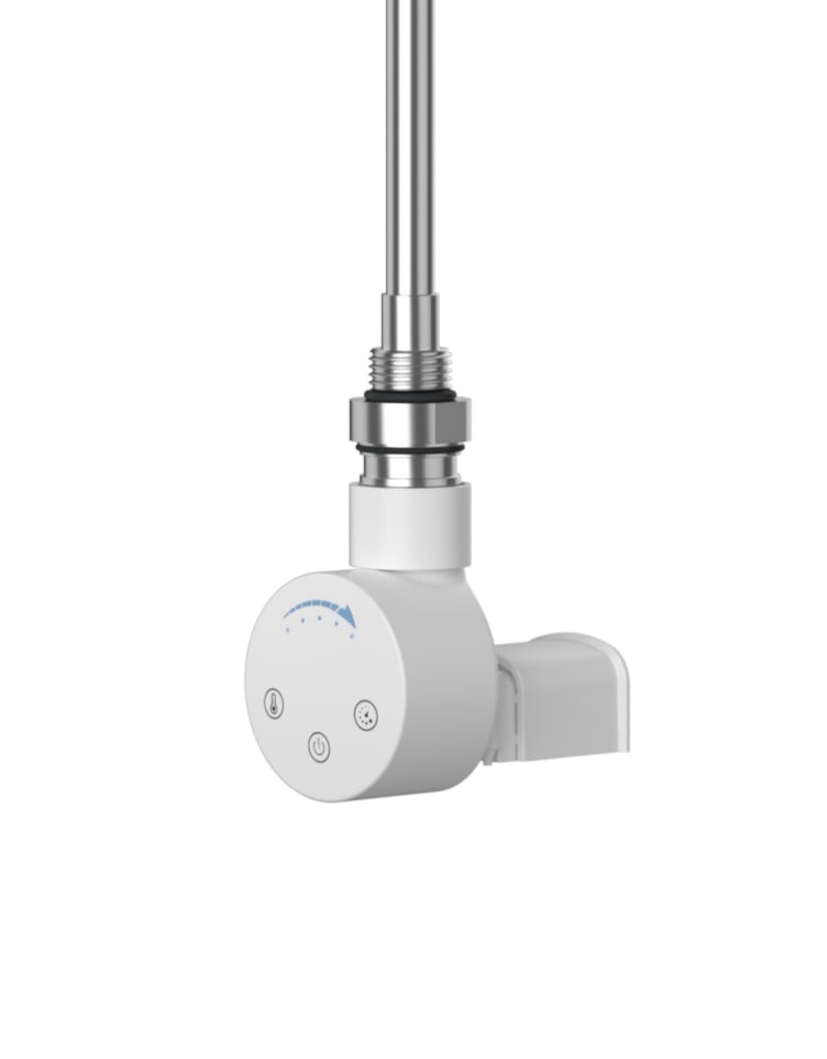 Grzałka elektryczna do grzejnika łazienkowego SLX 800W biała z maskownicą LUXRAD