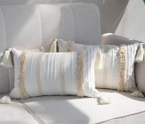 Hamur Federe Per Cuscini Bohémien Mila – Confezione Da 2, Ecru, 56x56 Cm, Morbide Con Ricamo, Per Divano E Camera Da Letto - 5