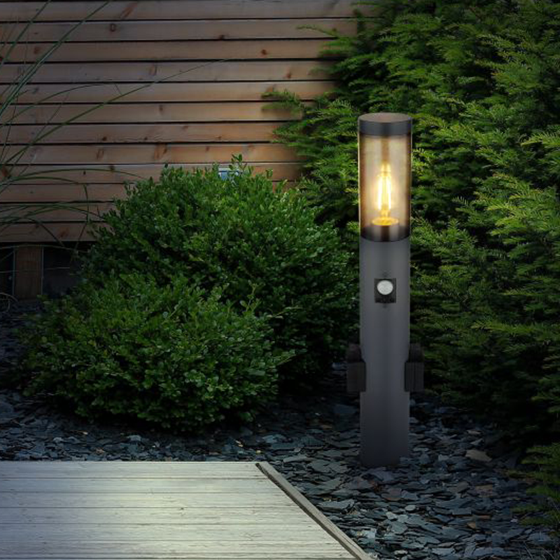 Luminaire extérieur acier inoxidable anthracite, 1x E27 - 3