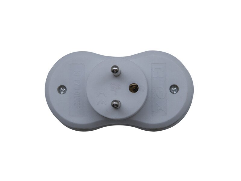 Presa biplite da parete 2 prese, 16A bianco - 2