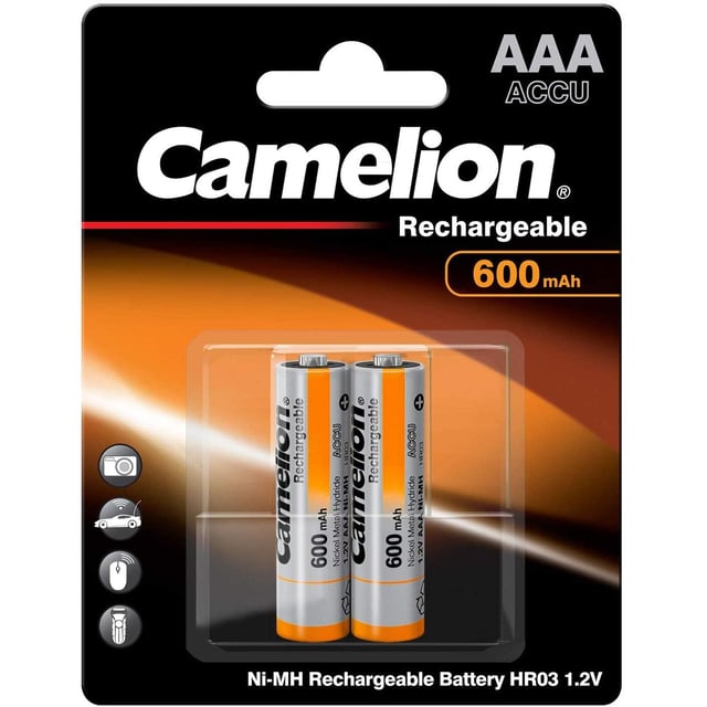 CAMELION Blister de 2 Batterie Rechargeable Accus R03 / AAA / 600 mAh 1,2V