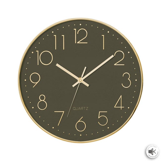 Horloge 3d Laure Gold D30cm - Gris - Atmosphera à Prix Horloge 3d Laure Gold D30cm - Gris - Atmosphera à Prix