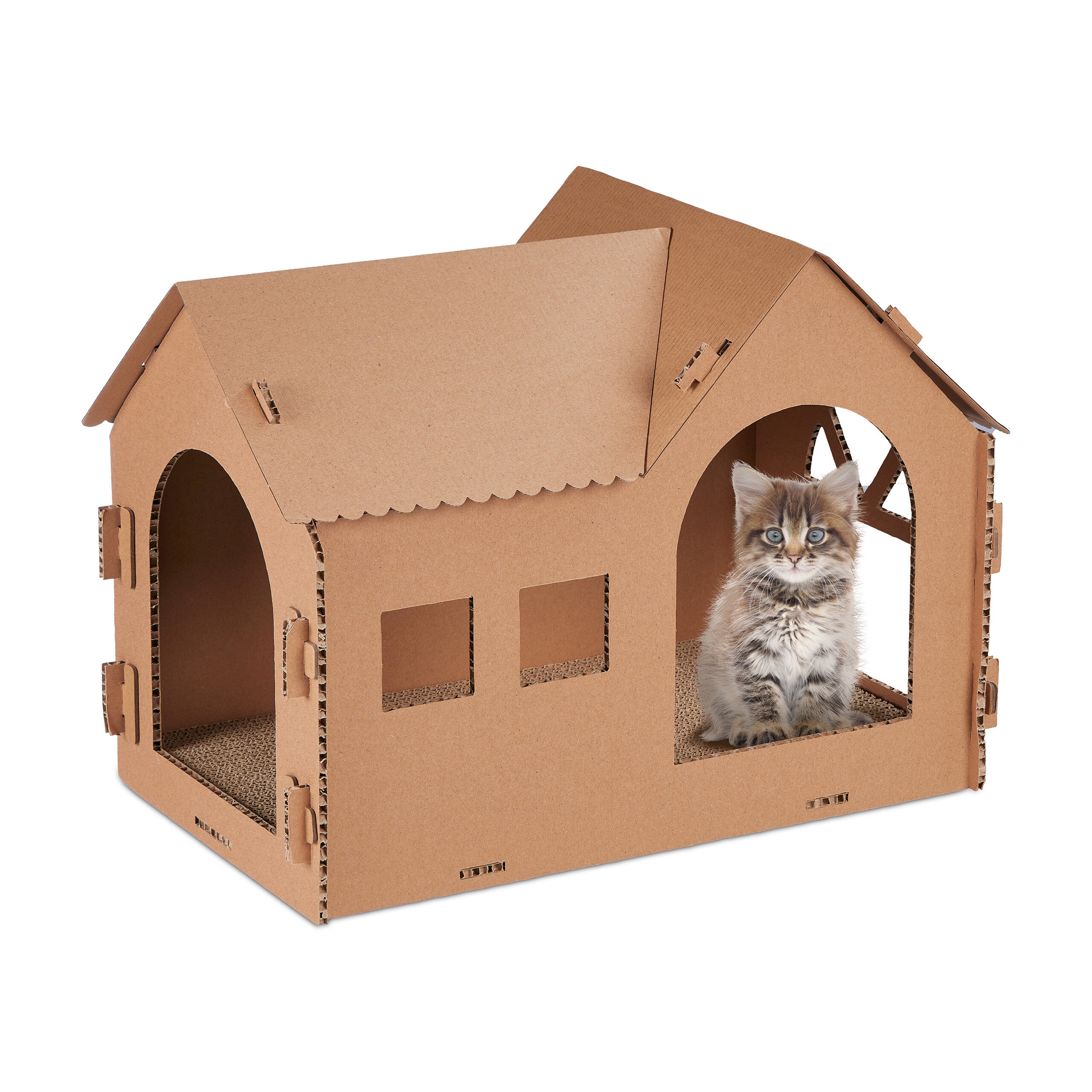 Cuccia Per Cani/Gatti Relaxdays - Legno MDF, 35x36.5x34.5 Cm, Design Casetta - Foto 3