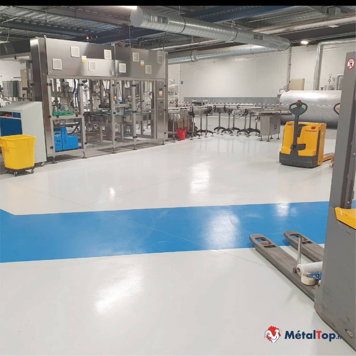 Peinture Sol Industriel - Metaltop - Bleu clair - RAL 5012 - Pot 5L - 3