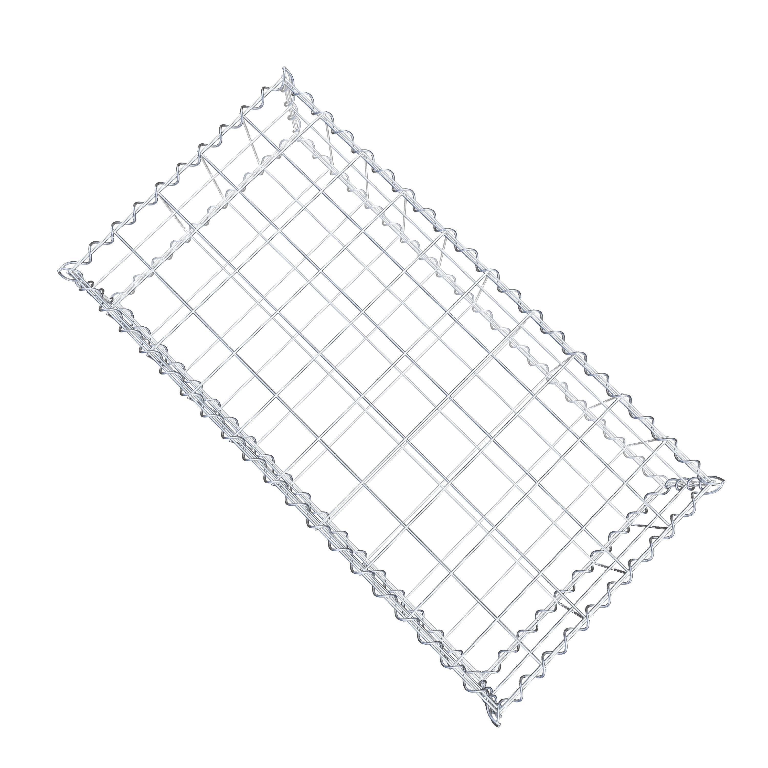 Gavión de acero galvanizado 100x20x50cm (LxAxP), malla 10 x 10cm, Espiral, jaula metálica para muro o jardín - 5
