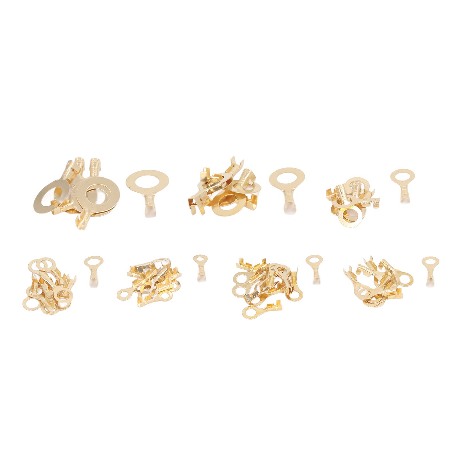 540 pezzi terminale ad anello in ottone dorato M3 M4 M5 M6 M8 M10 connettore per filo terminale a forma di O - 5