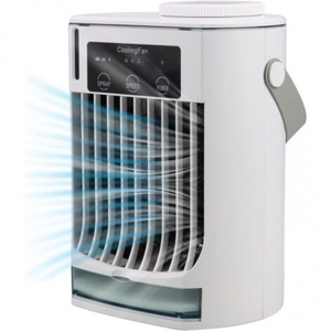 Ventilatore Portatile Pieghevole USB Ricaricabile - Blu, 5 Velocit&agrave;, 18 Cm