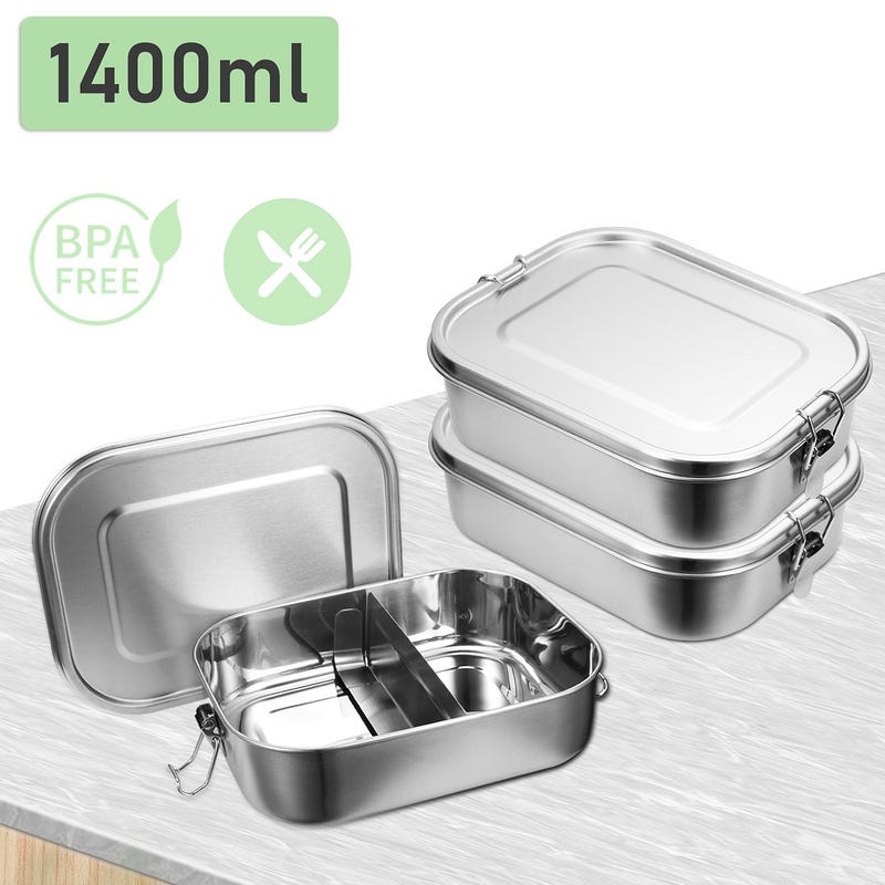 2x 1400ml lunch box inox lunch box inox lunch box maternelle sans BPA ...