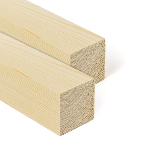 Listelli Legno Massello Abete TWE - 3 Metri, Piallati 4 Lati Con Smusso, Made In Italy, Confezione Da 2 Pezzi 50x50 Mm - Foto 11