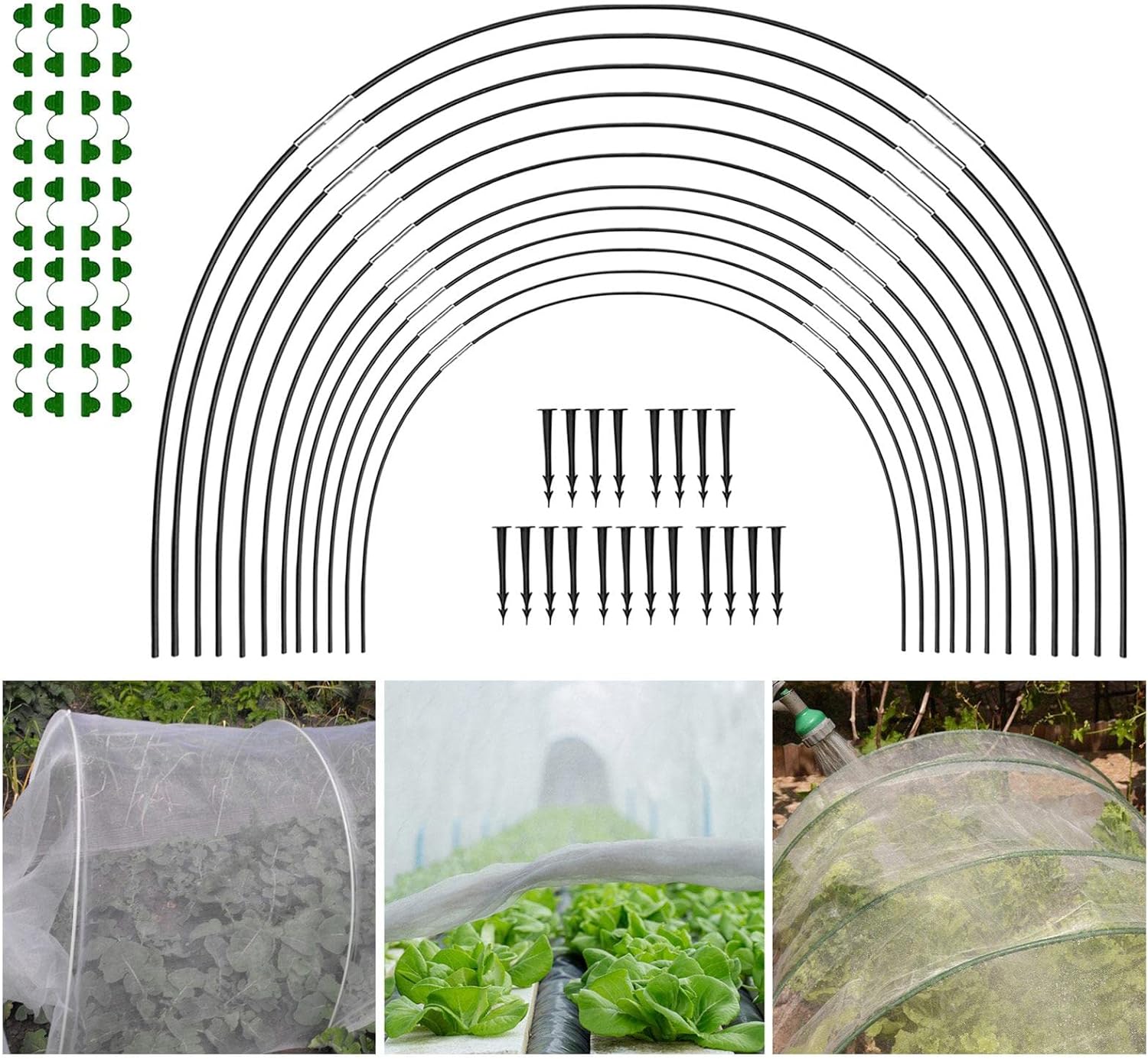 Kit de 30 Arceaux Serre Tunnel – Cerceaux Jardin en Fibre de Verre pour Culture Légumes & Protection - 7