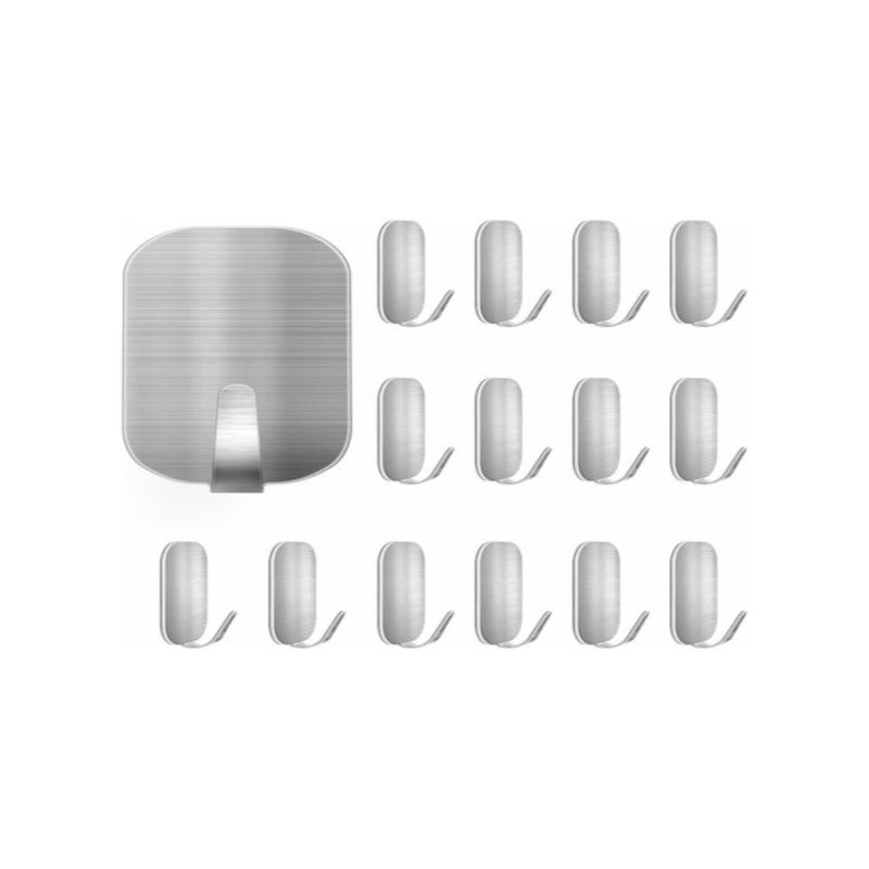 Ganchos autoadhesivos resistentes, paquete de 8 ganchos para toallas de baño sin clavos, ganchos adhesivos de metal para colgar abrigos, ropa, sombrero de ducha, ganchos para pegar en la pared Ganchos autoadhesivos resistentes, paquete de 8 ganchos para toallas de baño sin clavos, ganchos adhesivos de metal para colgar abrigos, ropa, sombrero de ducha, ganchos para pegar en la pared