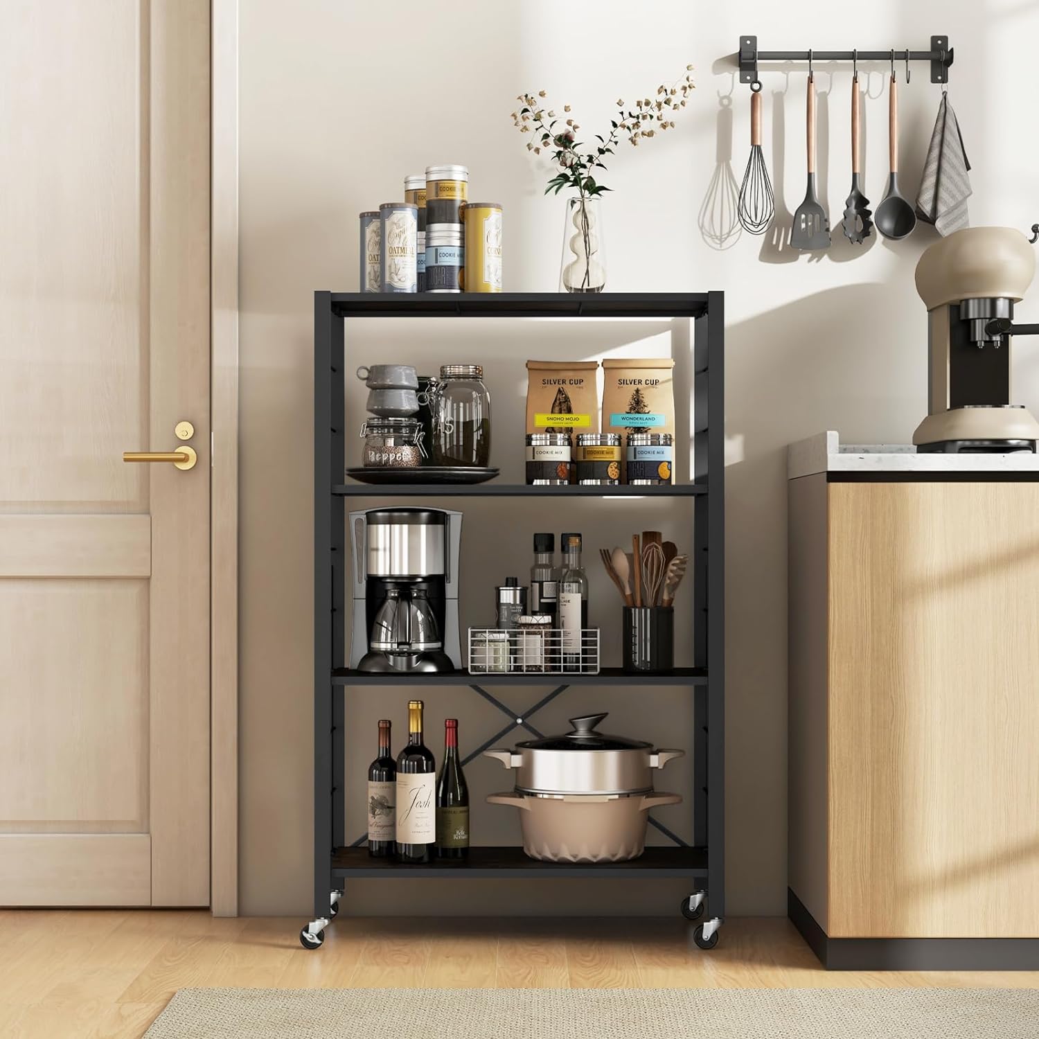 Etagère De Rangement à 4 Niveaux Stockage Rayonnage D'Atelier En Acier Et MDF Capacité 520 Kg 40x80x160cm Bleu