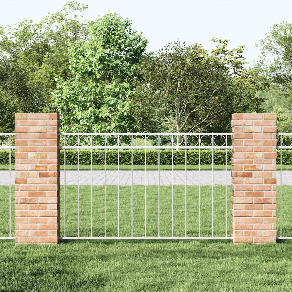 Elemento Recinzione ASSEN Bianco 170 x 100 cm Acciaio vidaXL - 4
