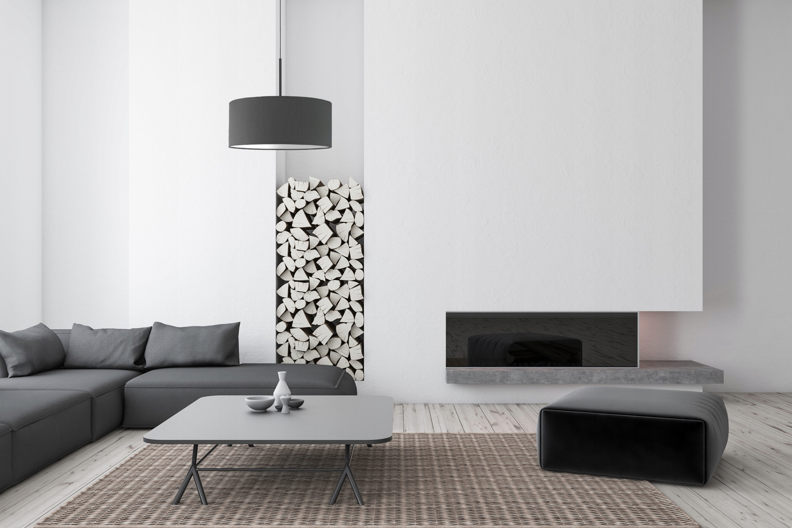 Lampa sufitowa żyrandol lampa wisząca z abażurem walec 40 cm JAZZ - 6