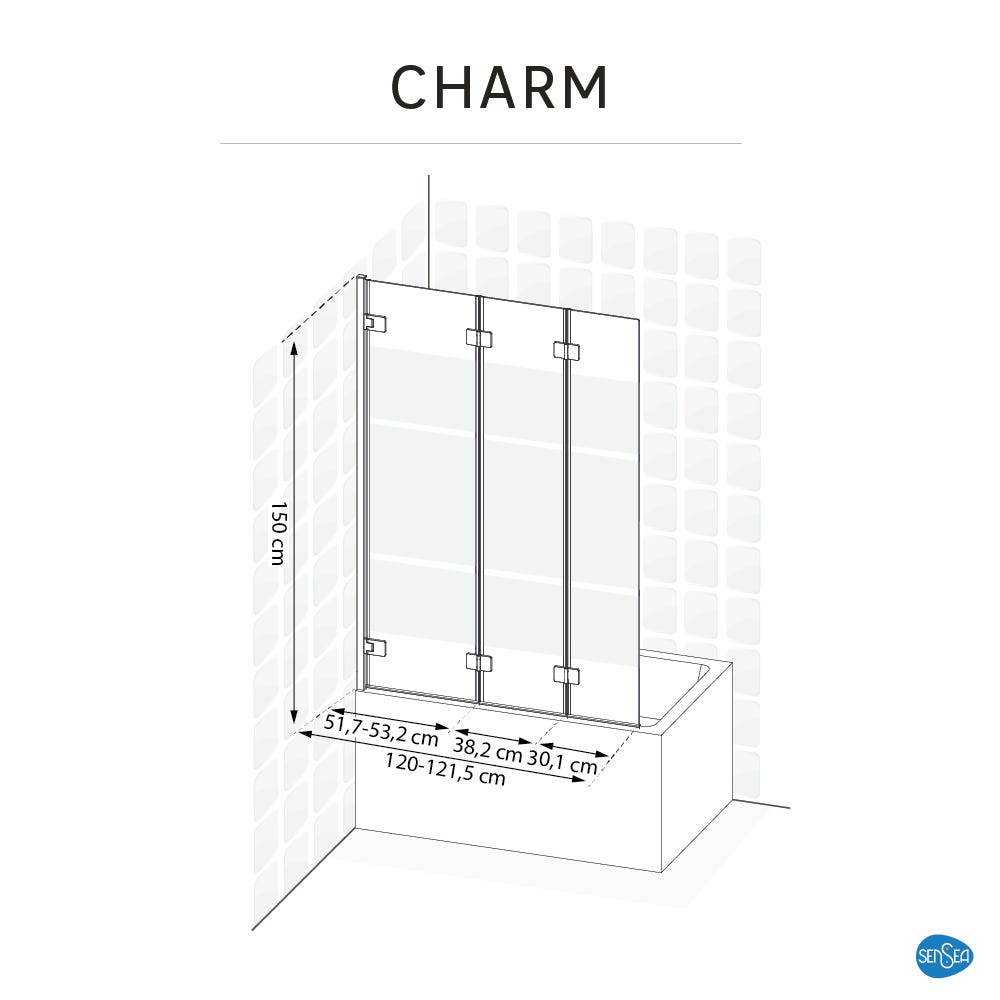 Parawan nawannowy z 3 panelami Charm Sensea - 3