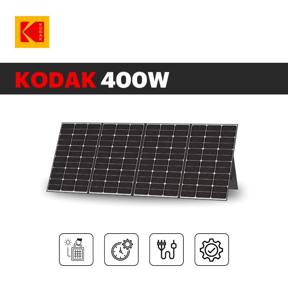 KODAK Kit Station Électrique Portable S2400 + Panneau Solaire 400W - Générateur Solaire 2047Wh -Micro-onduleur 800W- Multiports USB&AC-Maison, Camping - 4