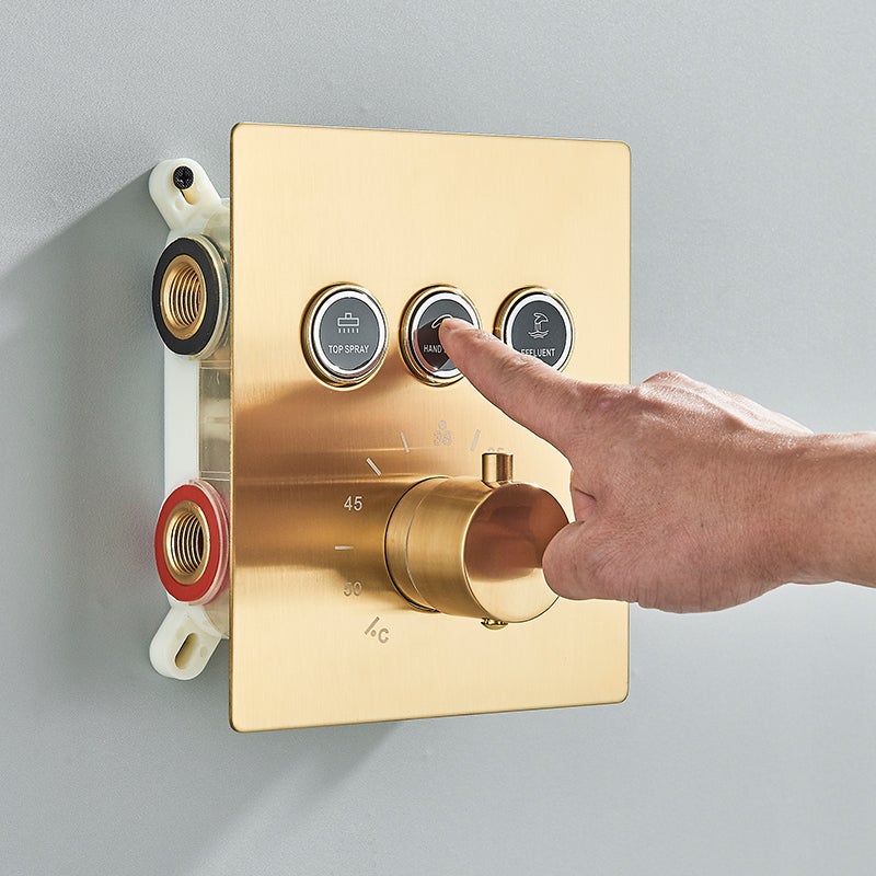 Mitigeur de douche Encastré Neo LED Or - 3