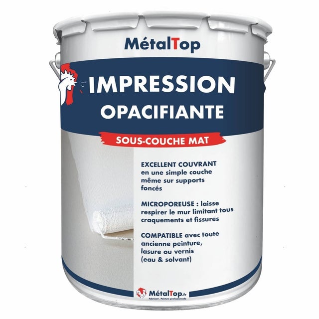 Impression Opacifiante - Blanc - 1 L - Métaltop