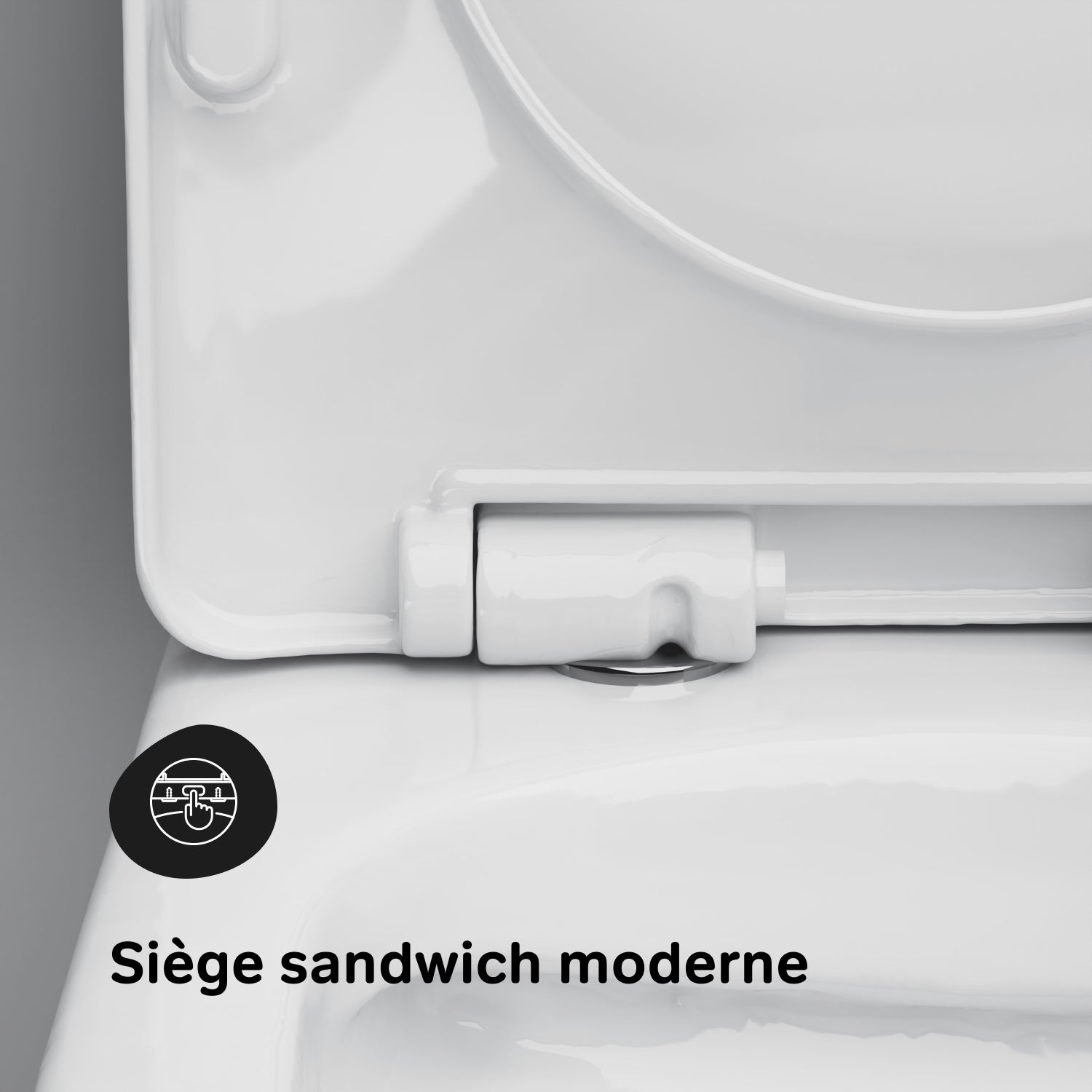 Cuvette WC Suspendu Blanc Toilette Suspendu FlashClean sans rebord avec couvercle de siège Softclosing, CXB1701SC Blanc AM.PM - 9