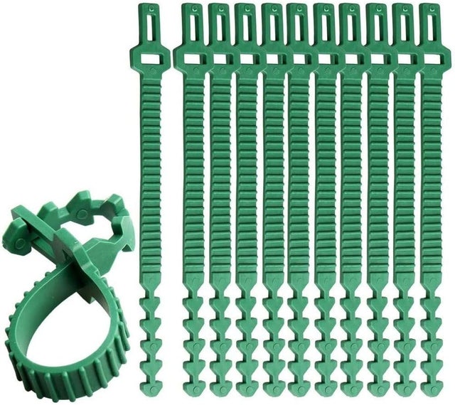 Lot de10 Pièces À Toute épreuve Attaches Végétales, 24cm Bretelles Ajustables Pour Arbres Liens Pour Plantes De Jardin Interlock Pour Le Support