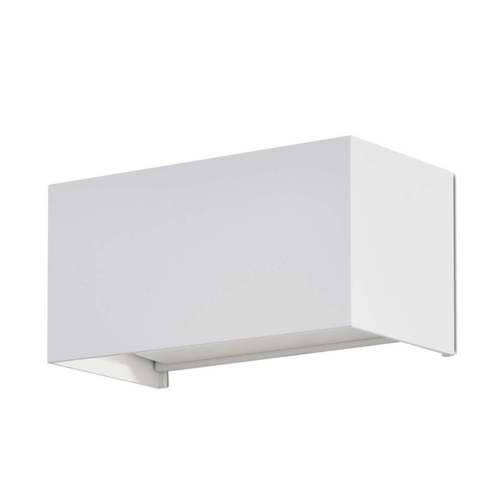 Lampa ścienna LED prostokątna 24 W 110 lm/W z podwójnym strumieniem światła, kolor biały 4000 K, IP65