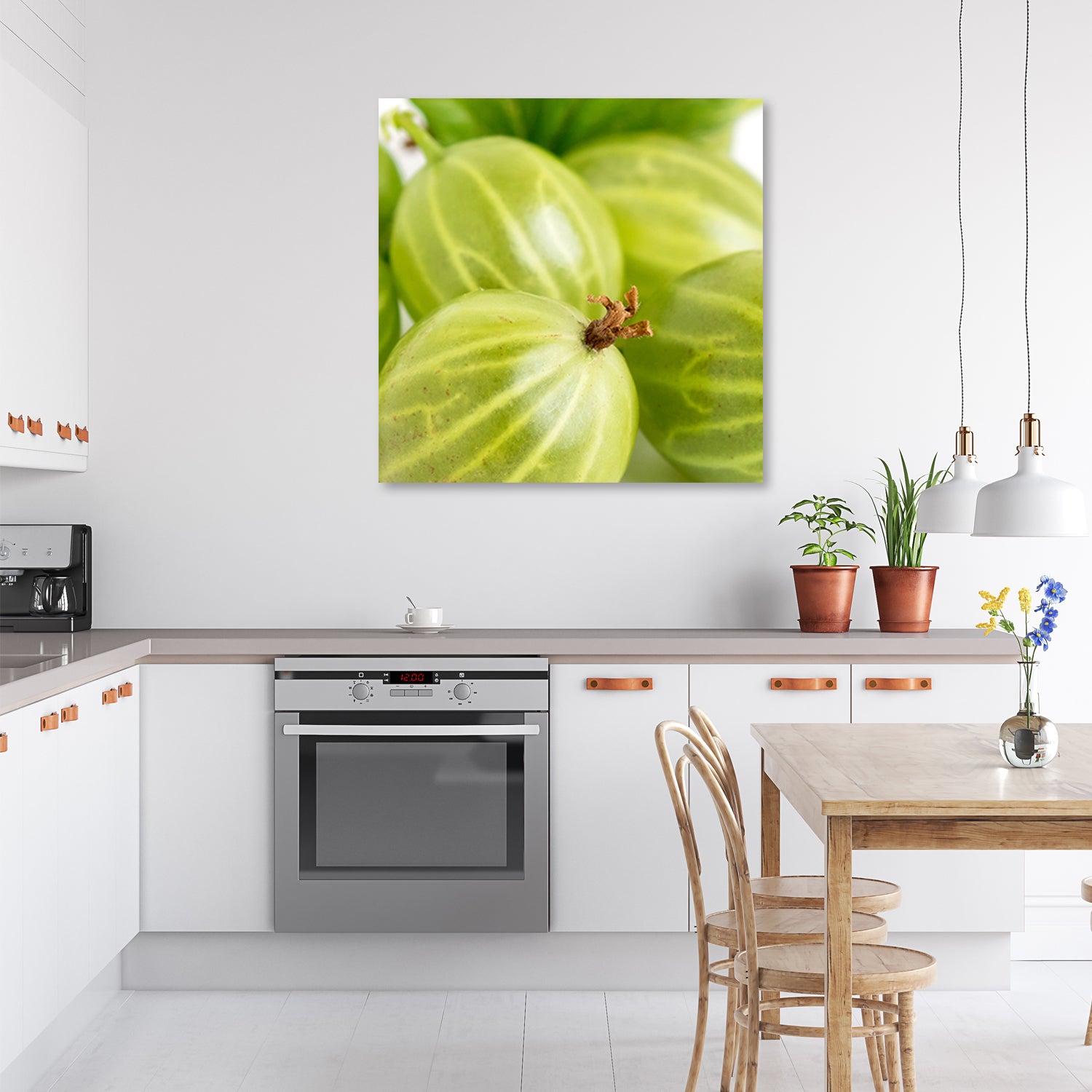 Tableau sur toile Macro de groseille 60x60 - 2