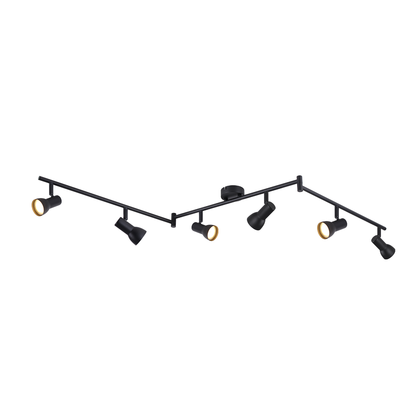 ZMH Spot de plafond 2 ampoules noir - Spots GU10 orientables - 9