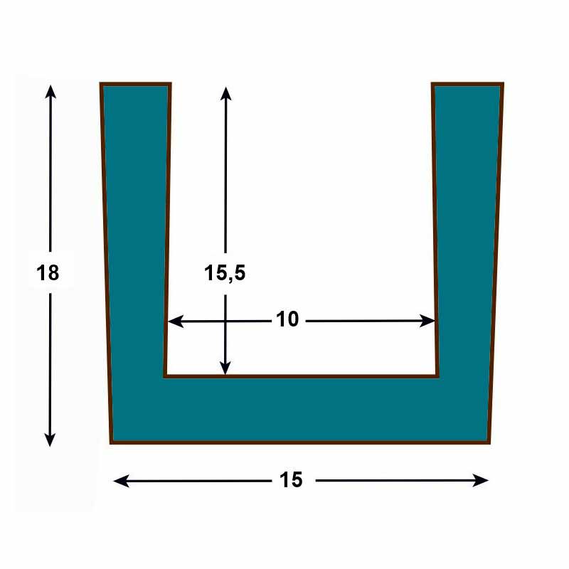 Viga Imitación Madera color Roble 15x18,5x300 cm fabricada en Poliuretano - 2