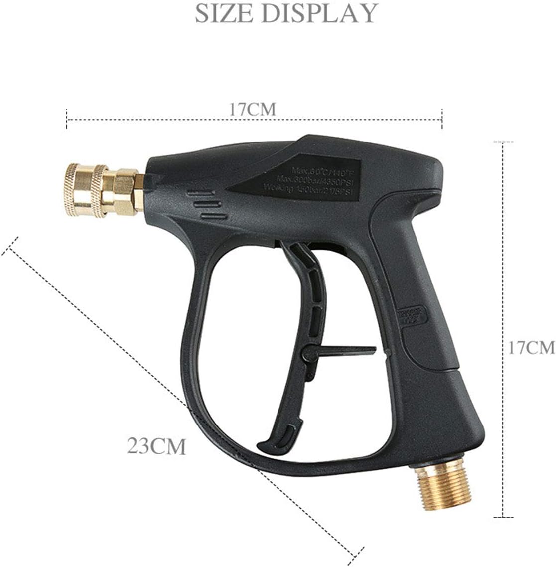 Pistolet Pulvérisateur de Nettoyeur Haute Pression avec Buses de 5 Couleurs pour Le Nettoyage des Voitures. (Raccord M22 5 Pointes de Buse 4000 Psi) - 2