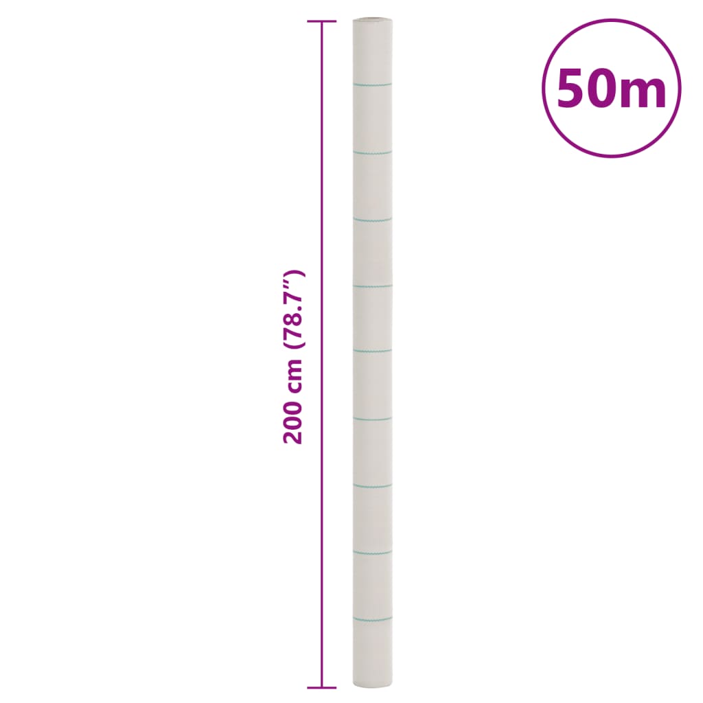 Membrane anti-mauvaises herbes PP blanche 2x50m - 8